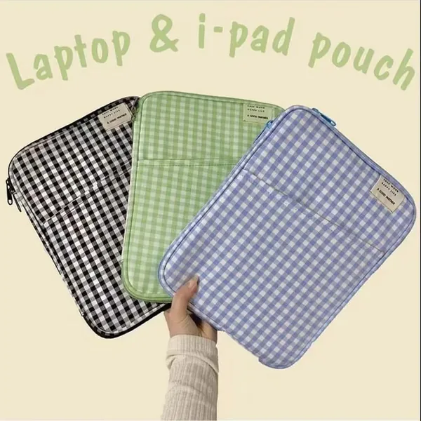 Three padded tablet sleeves with an outer pocket